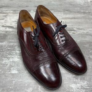 Mezlan Florence Burgundy Cap Toe Oxfords Dress Shoes 10.5 M